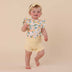 Sunny Citrus Short Sleeve Organic Bodysuit with Frill | Snuggle Hunny