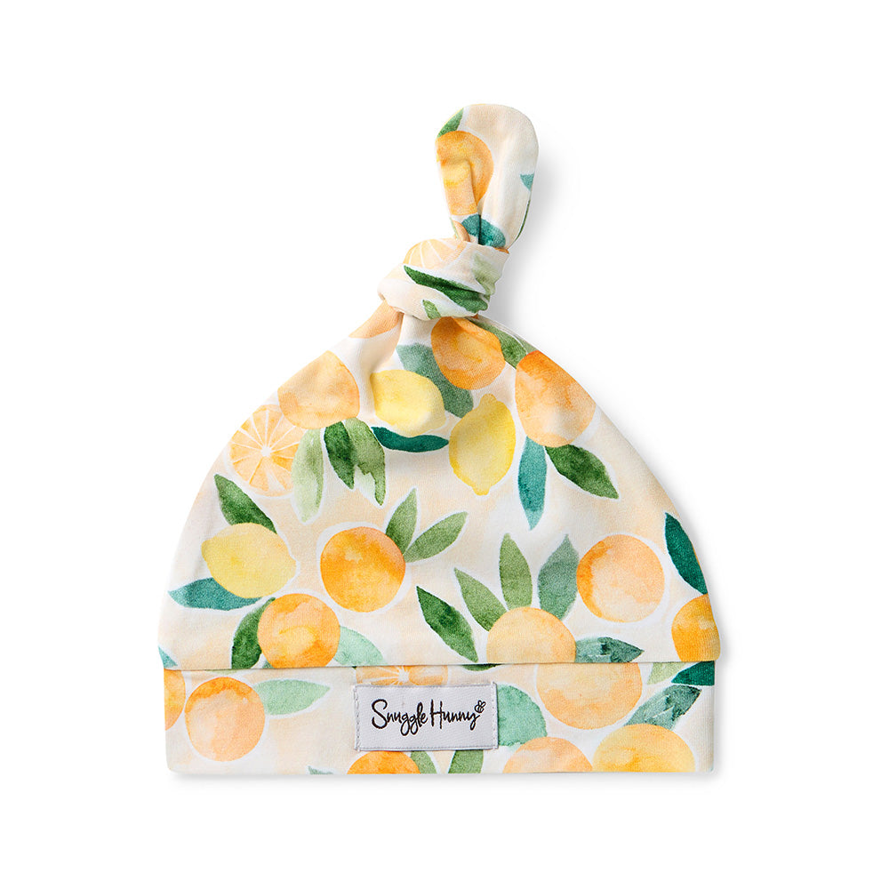 Sunny Citrus Organic Knotted Beanie - View 2