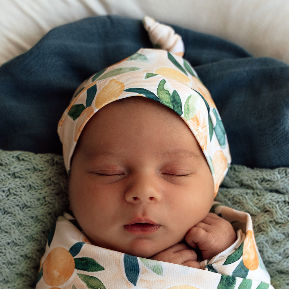Sunny Citrus Organic Knotted Beanie - View 3