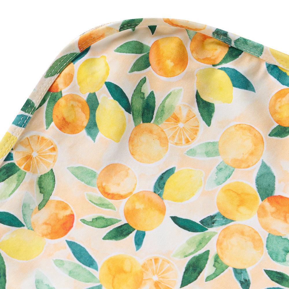 Sunny Citrus Organic Jersey Wrap & Beanie Set - View 6