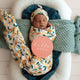 Sunny Citrus Organic Jersey Wrap & Beanie Set - Thumbnail 3