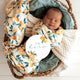 Sunny Citrus Organic Jersey Wrap & Beanie Set - Thumbnail 5