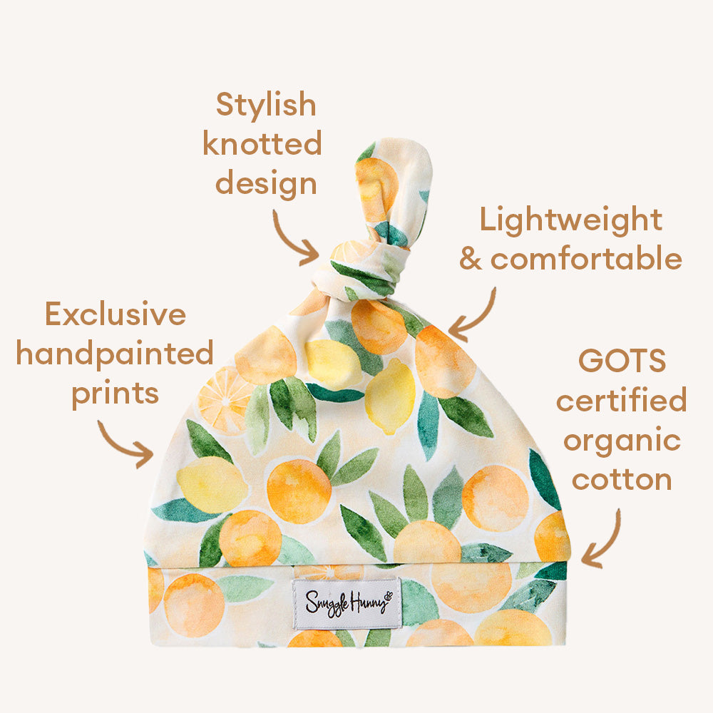 Sunny Citrus Organic Knotted Beanie - View 4