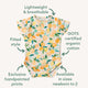 Sunny Citrus Short Sleeve Organic Bodysuit - Thumbnail 4