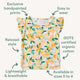 Sunny Citrus Organic T-Shirt with Frill - Thumbnail 4