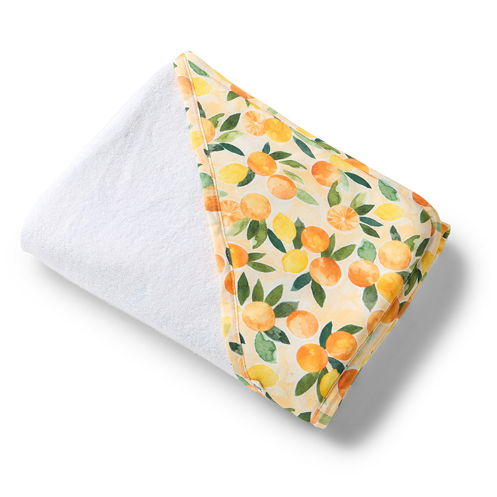 Sunny Citrus Organic Hooded Baby Towel - View 2
