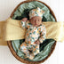 Sunny Citrus Organic Snuggle Sleepsuit Zip Footie | Snuggle Hunny