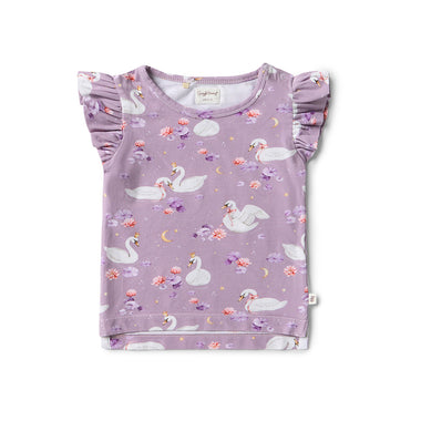 Swan Lake Organic T-Shirt with Frill | Snuggle Hunny