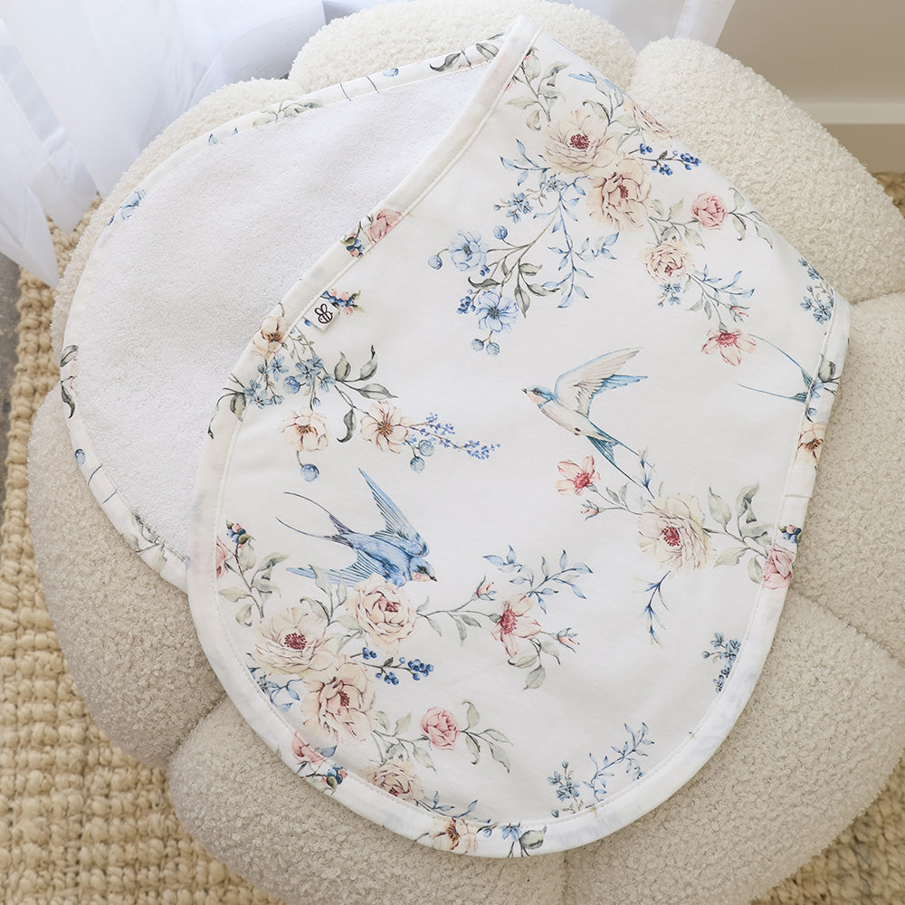 Sweet Swallows Organic Cotton Burp Cloth - View 4