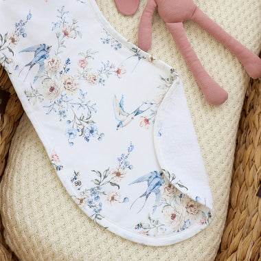 Sweet Swallows Organic Cotton Burp Cloth | Snuggle Hunny