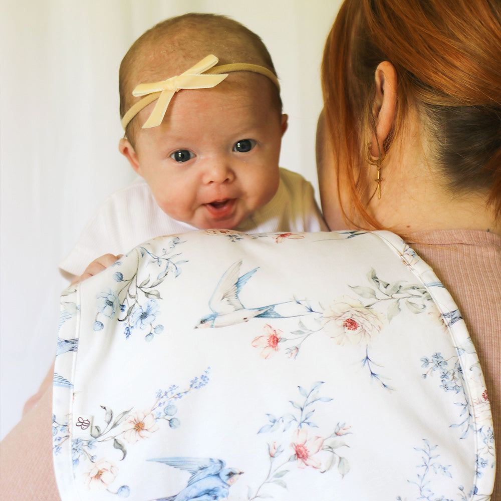 Sweet Swallows Organic Cotton Burp Cloth - View 3