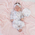 Sweet Swallows Organic Snugglesuit Convertible Romper with Frill | Snuggle Hunny