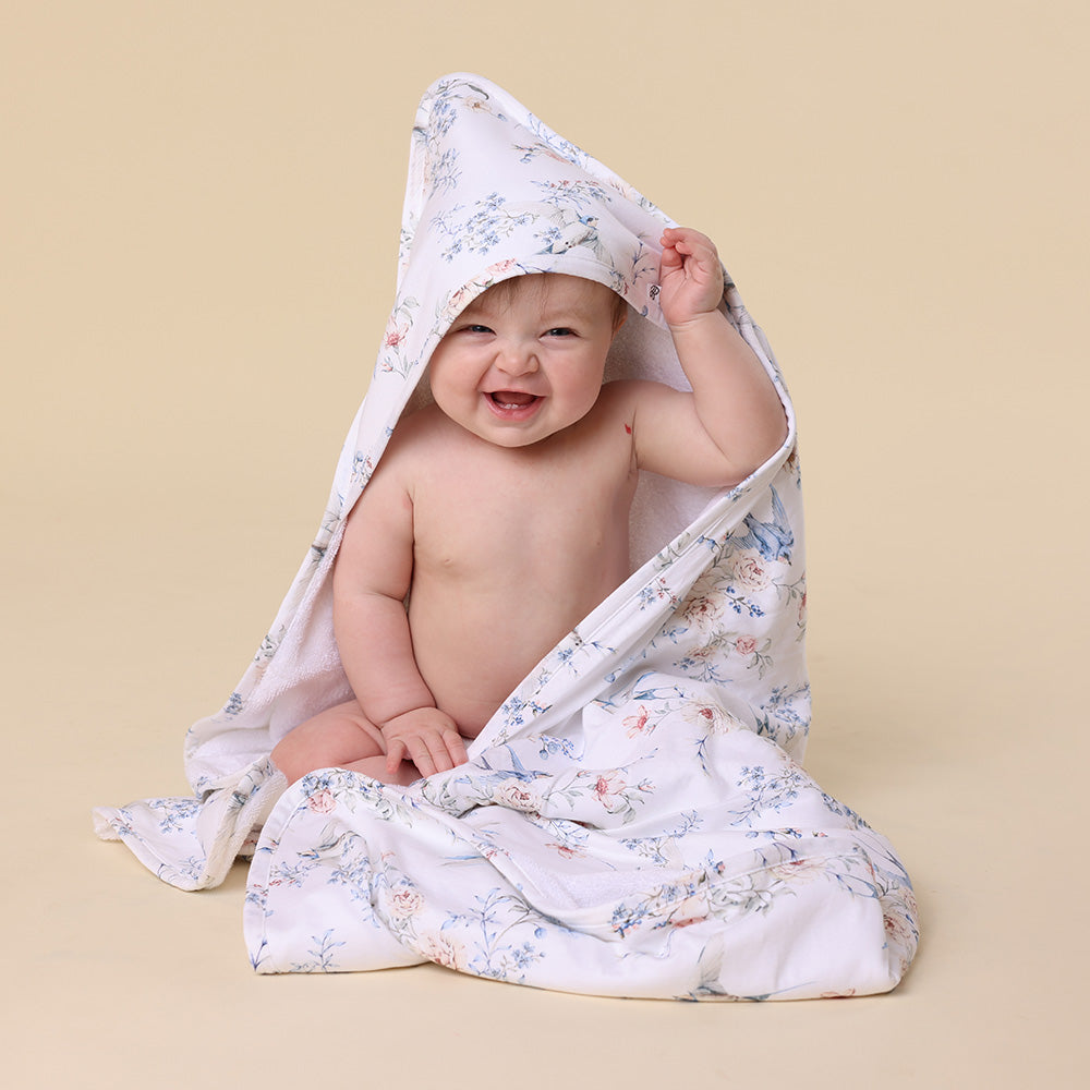 Sweet Swallows Organic Hooded Baby Towel - View 4