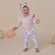 Baby Pink Long Sleeve Organic Bodysuit with Frill - Thumbnail 3