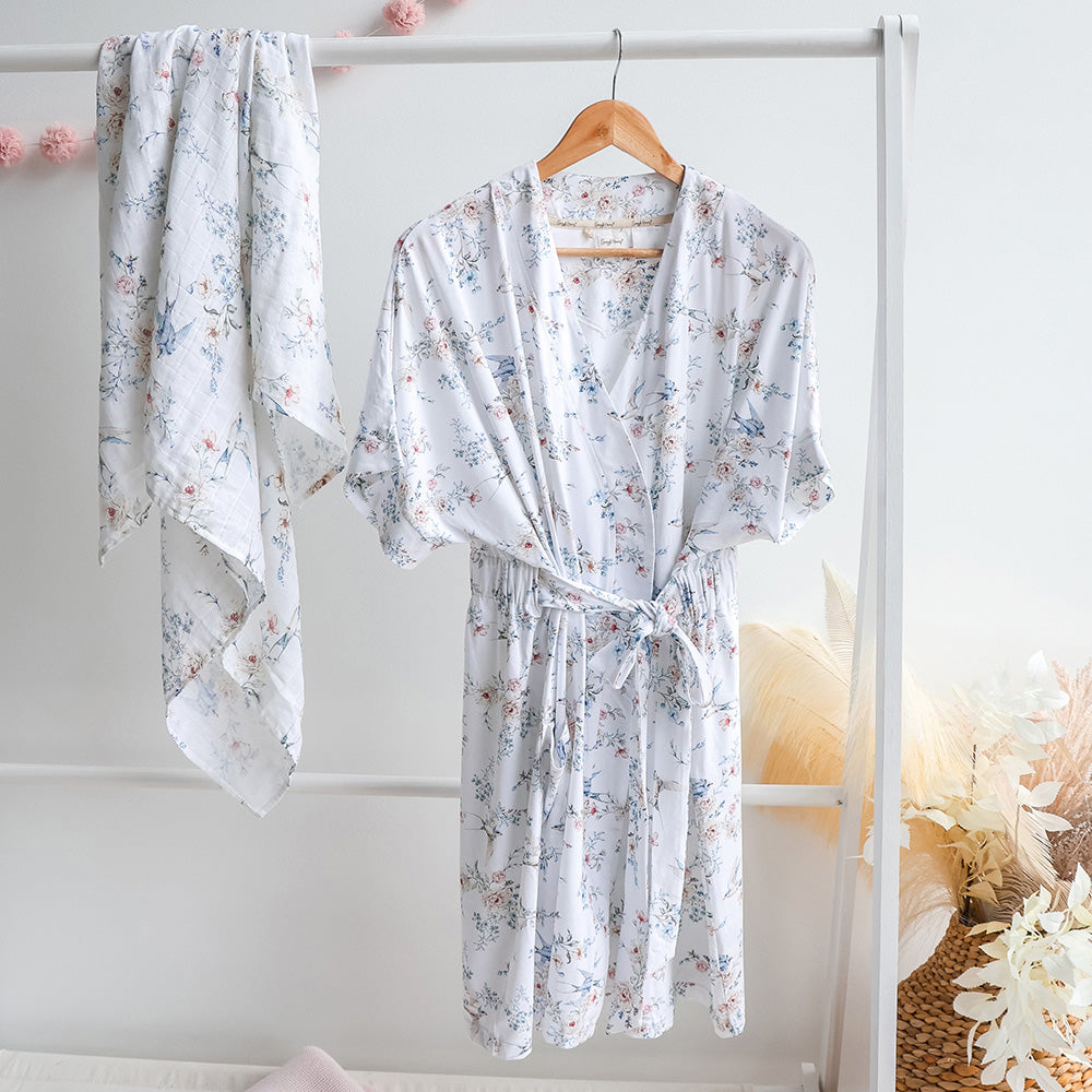 Sweet Swallows Organic Maternity Robe - View 1