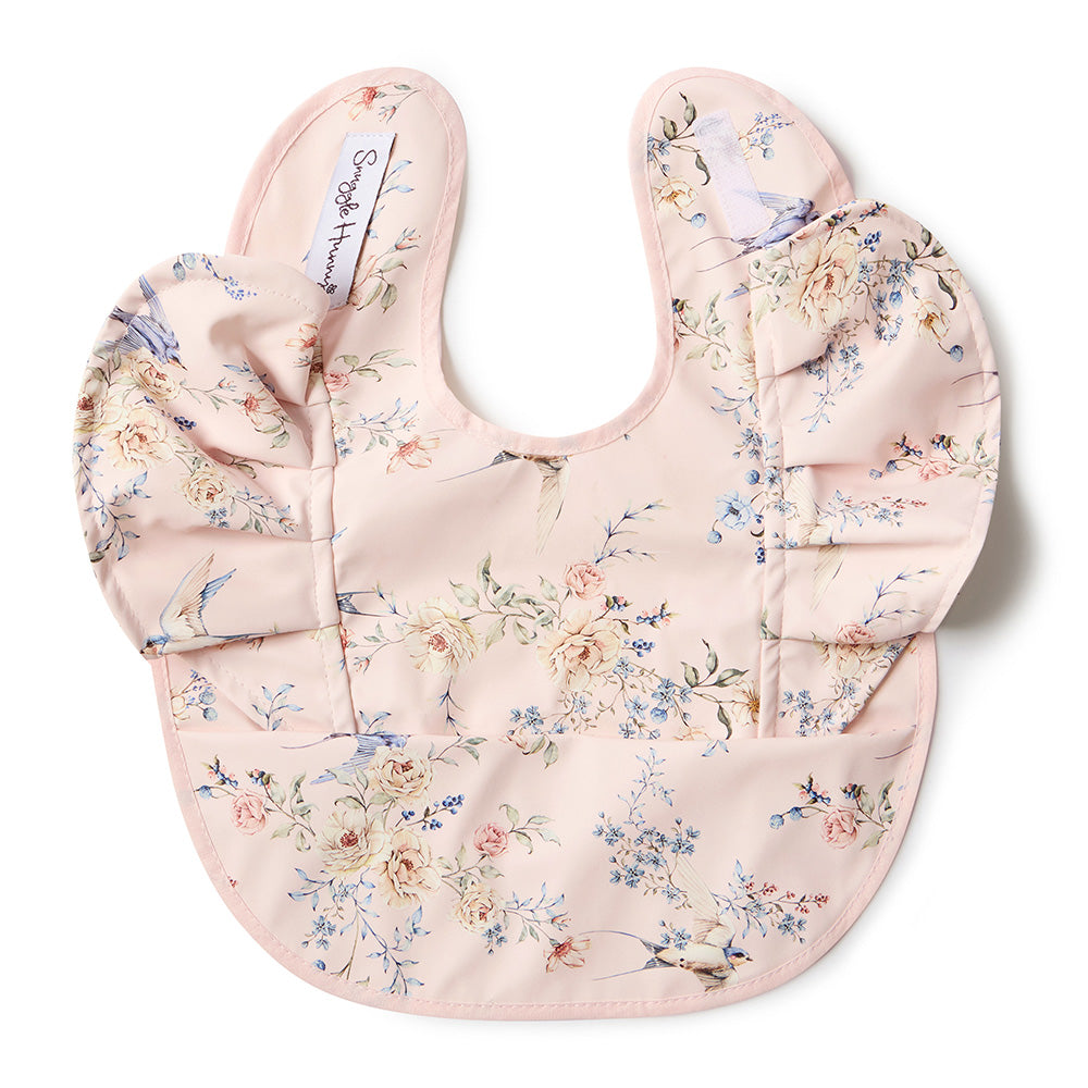 Sweet Swallows Frill Snuggle Bib - View 2