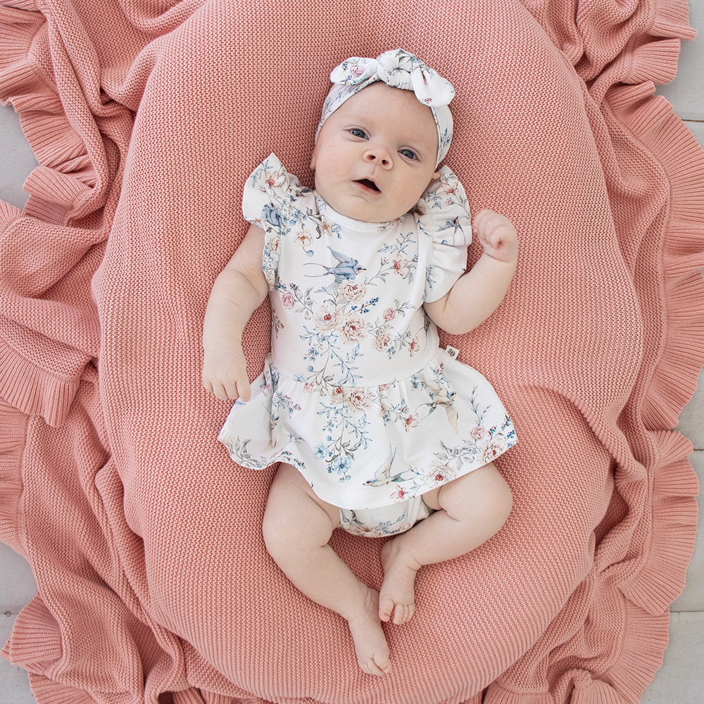Sweet Swallows Short Sleeve Organic Dress - View 3