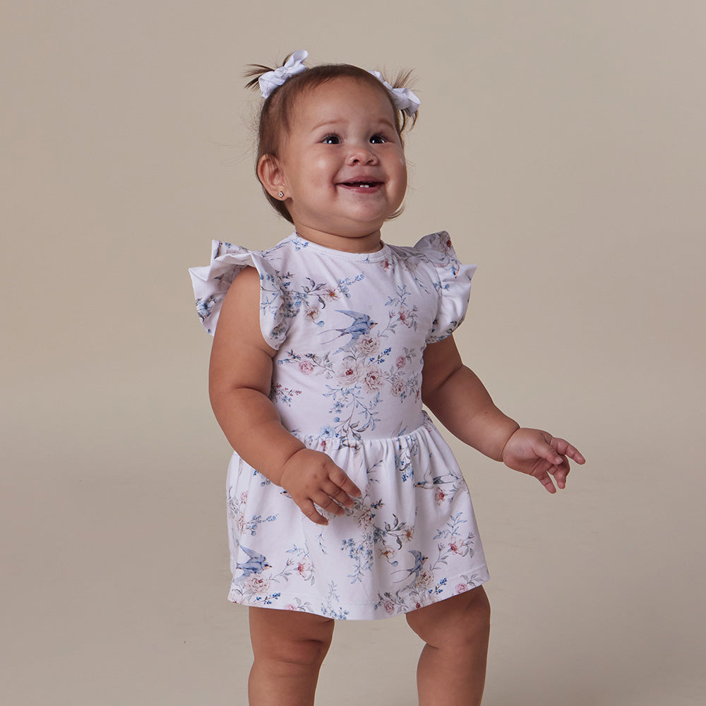 Sweet Swallows Short Sleeve Organic Dress - View 8