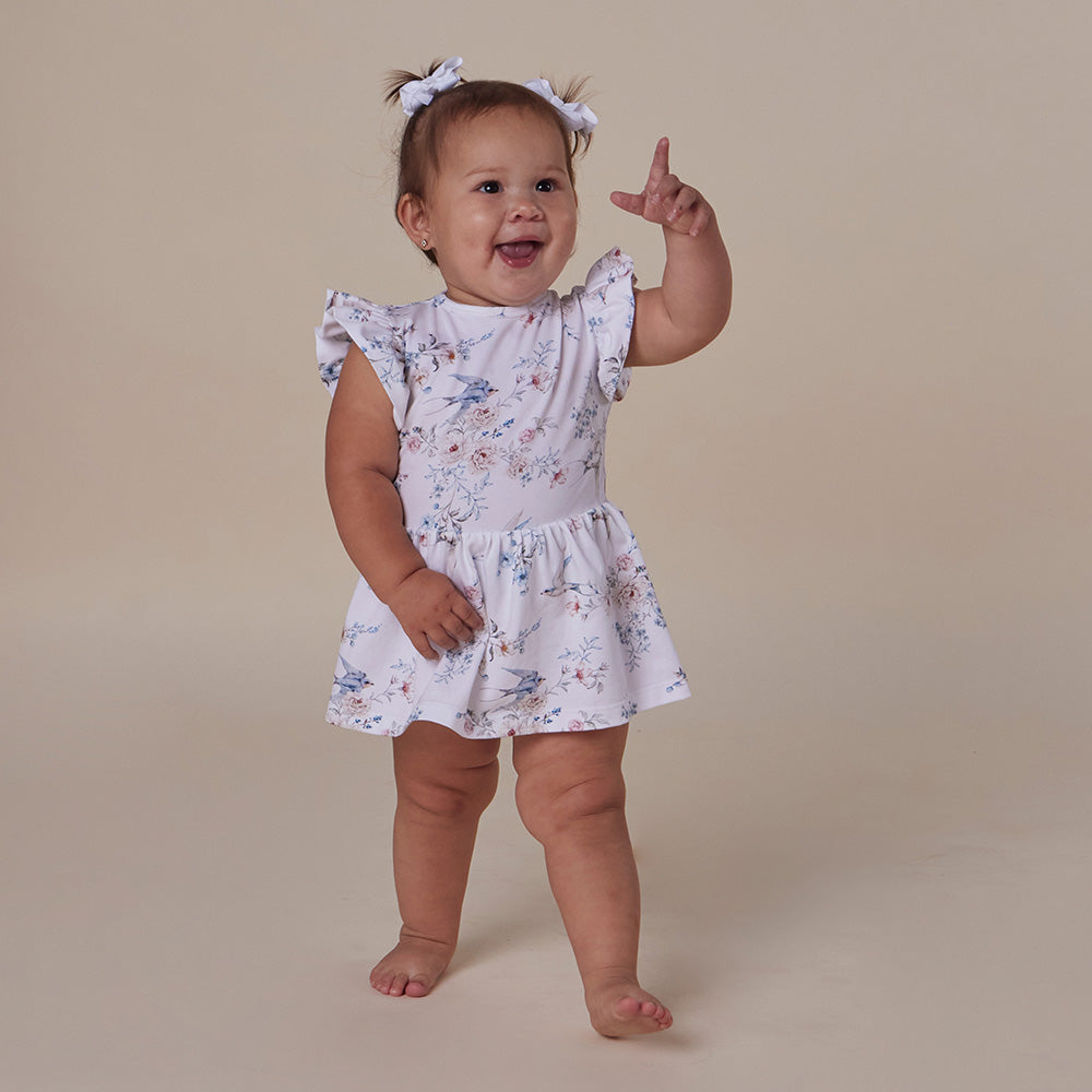 Sweet Swallows Short Sleeve Organic Dress - View 6