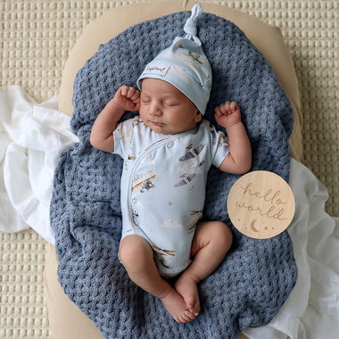 Taking Flight Short Sleeve Organic Kimono Bodysuit | Snuggle Hunny