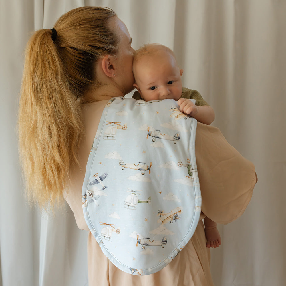 Taking Flight Organic Cotton Burp Cloth - View 5