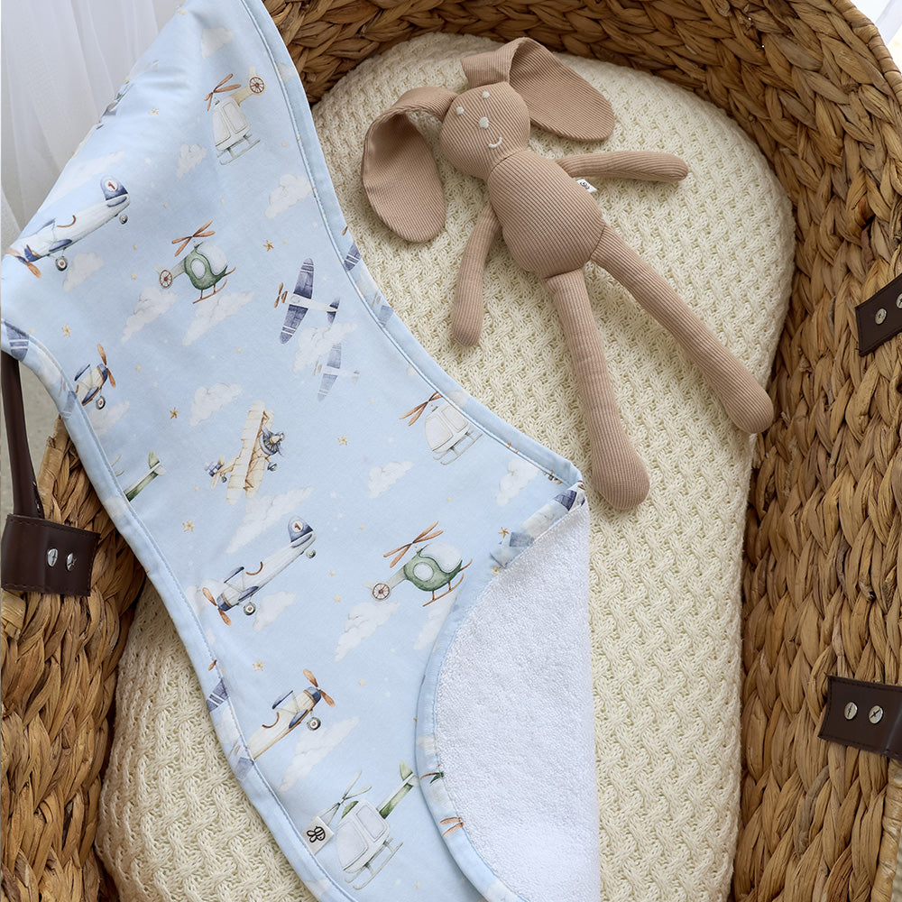 Taking Flight Organic Cotton Burp Cloth - View 3
