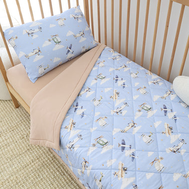 Taking Flight Organic Cotton Cot Comforter | Snuggle Hunny