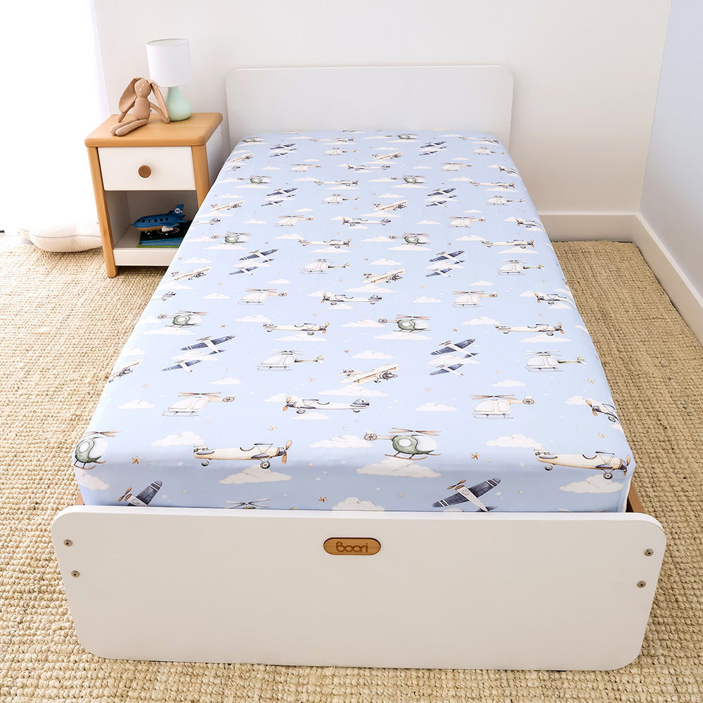 Taking Flight Organic Cotton Fitted Sheet - View 3