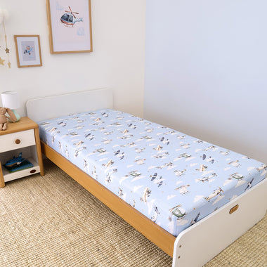 Taking Flight Organic Cotton Fitted Sheet | Snuggle Hunny