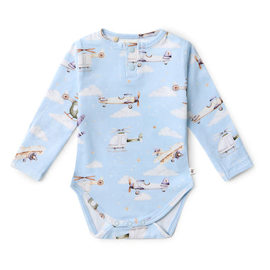 Taking Flight Long Sleeve Organic Bodysuit | Snuggle Hunny