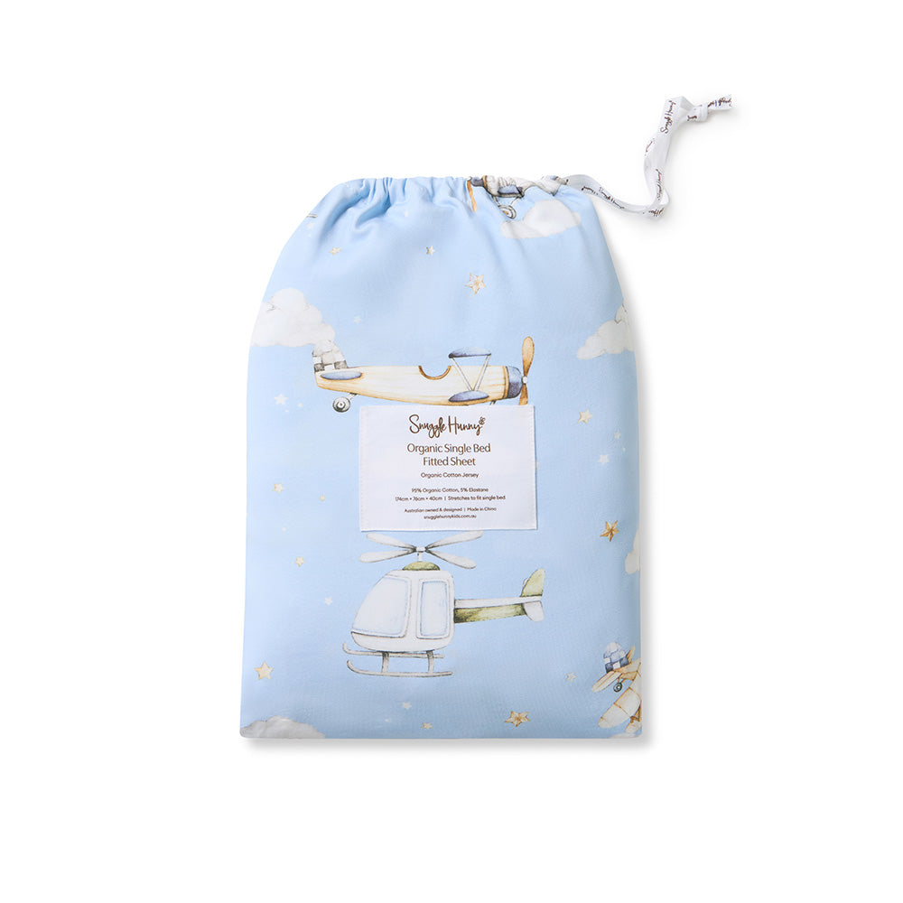 Taking Flight Organic Cotton Fitted Sheet - View 9