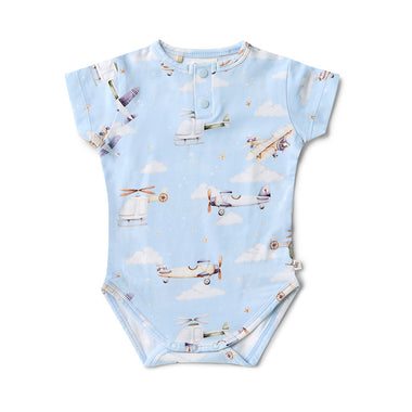 Taking Flight Short Sleeve Organic Bodysuit | Snuggle Hunny