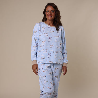 Taking Flight Organic Womens Long Sleeve PJ Set | Snuggle Hunny