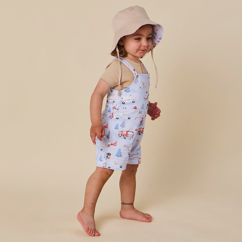 To The Rescue Organic Snuggle Overall Shorts - View 8