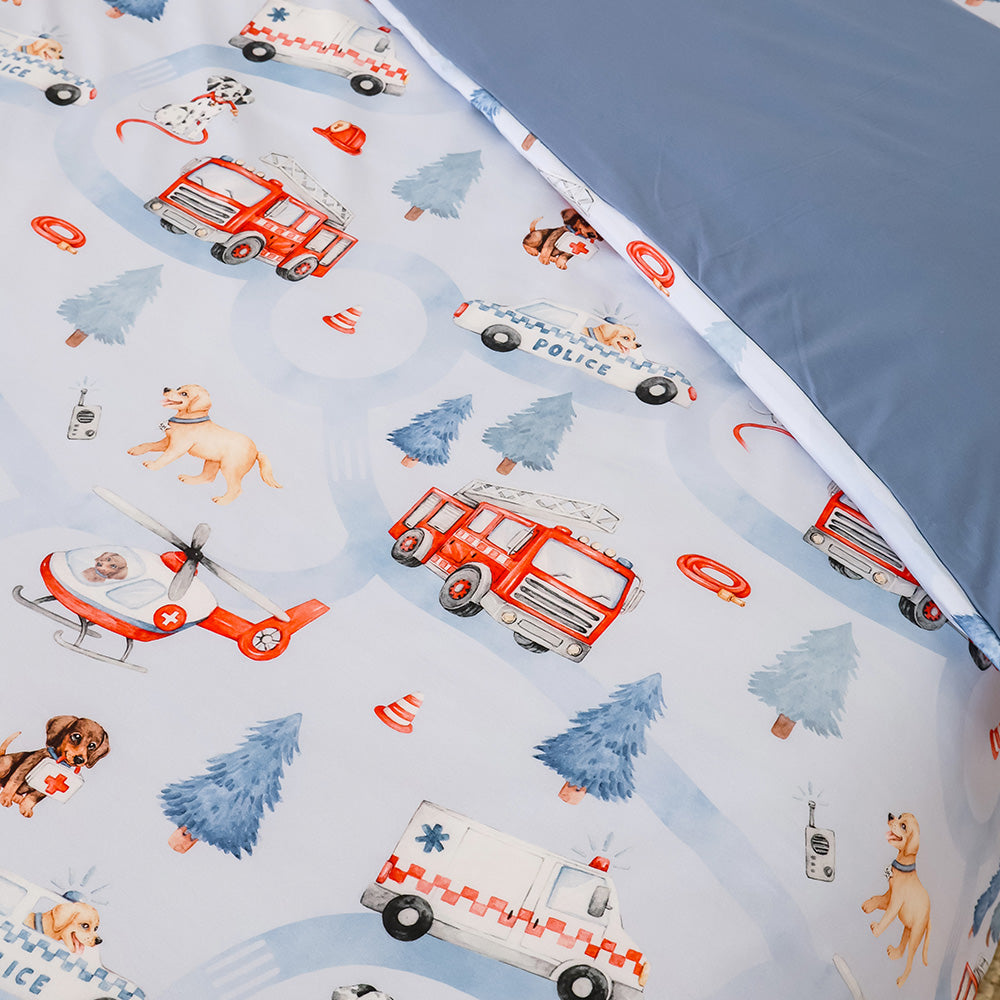 Bundle - To The Rescue King Single Bedding - 1 x Sheet + 1 x Quilt Cover + 1 x Pillowcase - View 4
