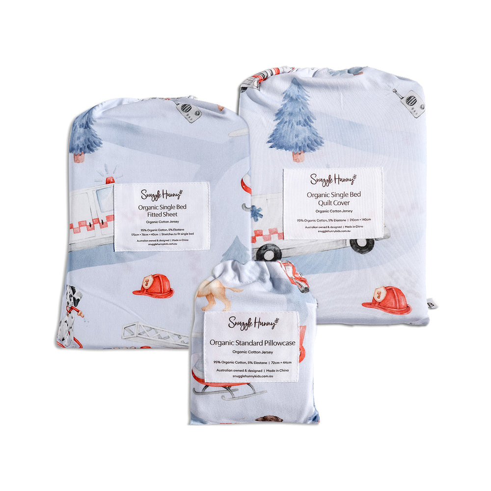 Bundle - To The Rescue Single Bedding - 1 x Sheet + 1 x Quilt Cover + 1 x Pillowcase - View 1