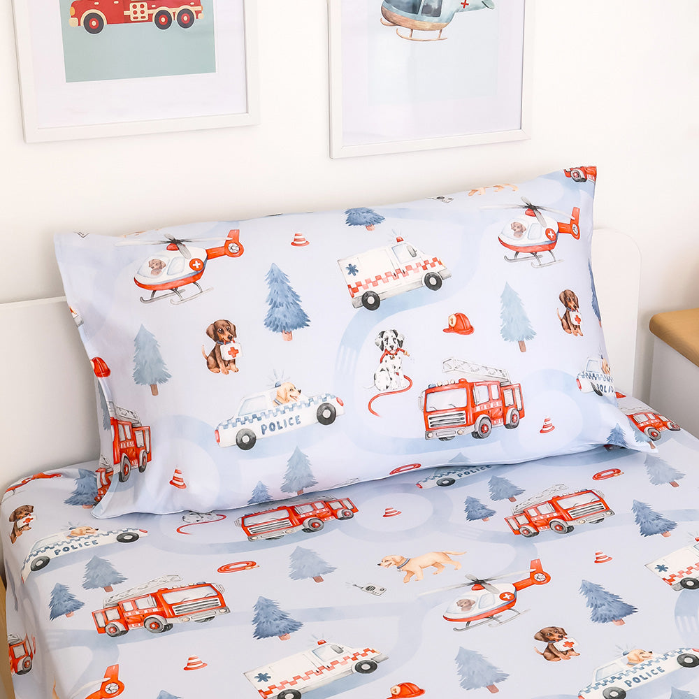 To The Rescue Organic Cotton Single Pillowcase - View 1