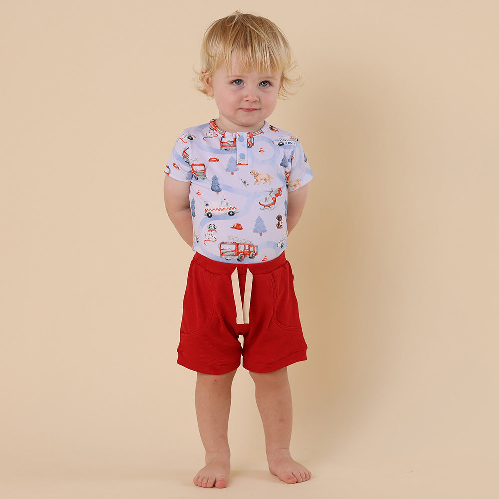 To The Rescue Short Sleeve Organic Bodysuit - View 5