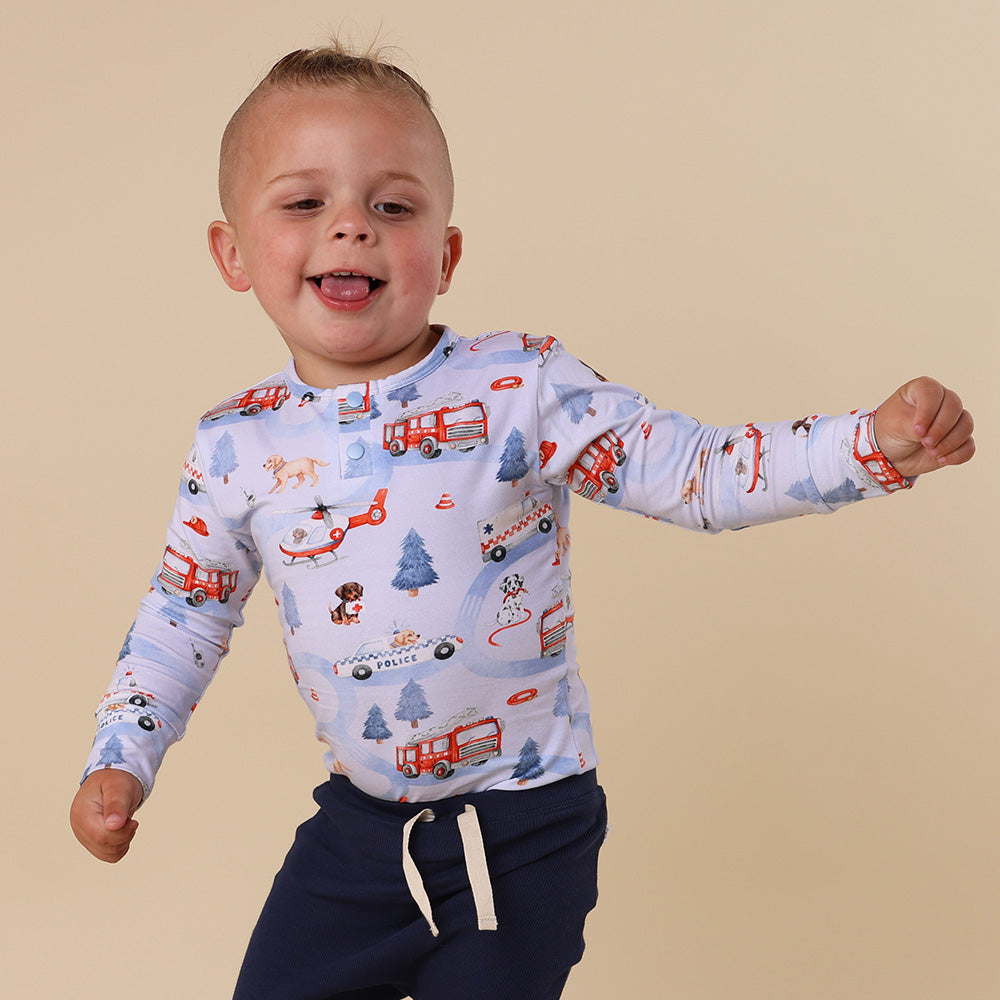 To The Rescue Long Sleeve Organic Bodysuit - View 6