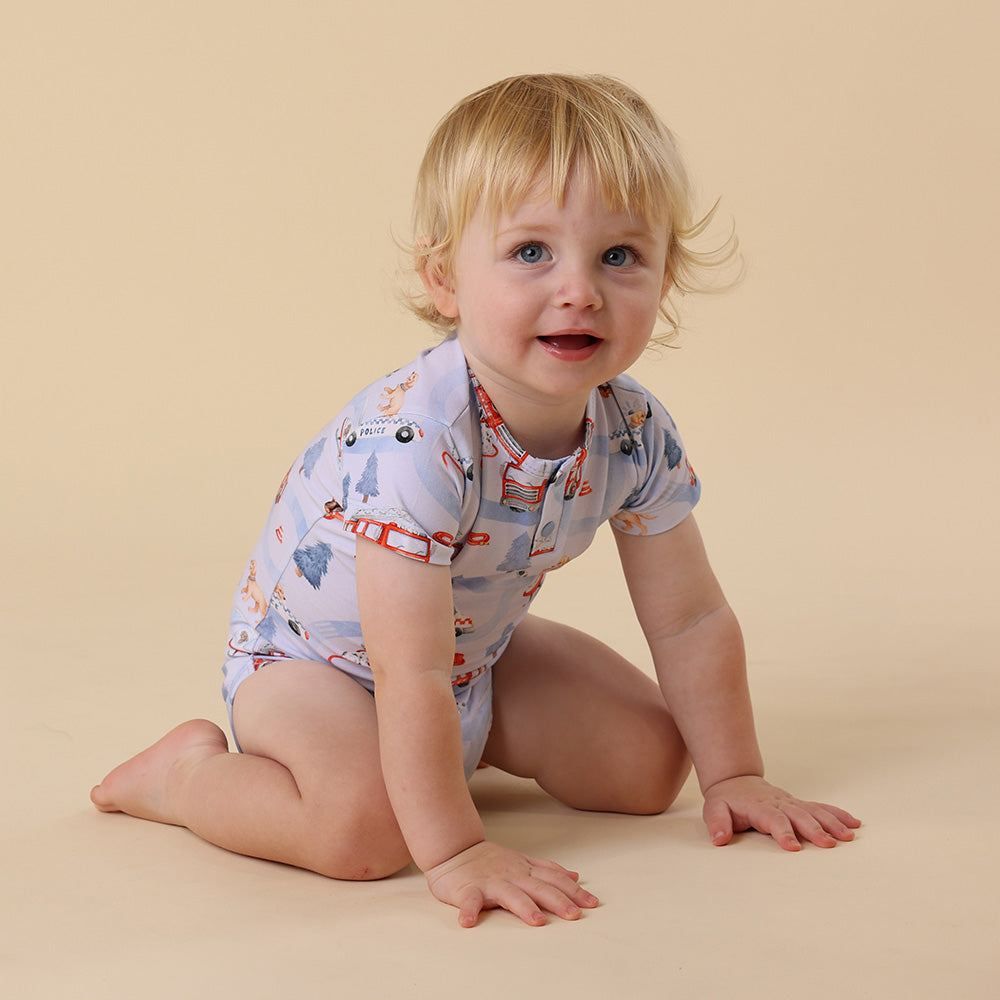 To The Rescue Short Sleeve Organic Bodysuit - View 12