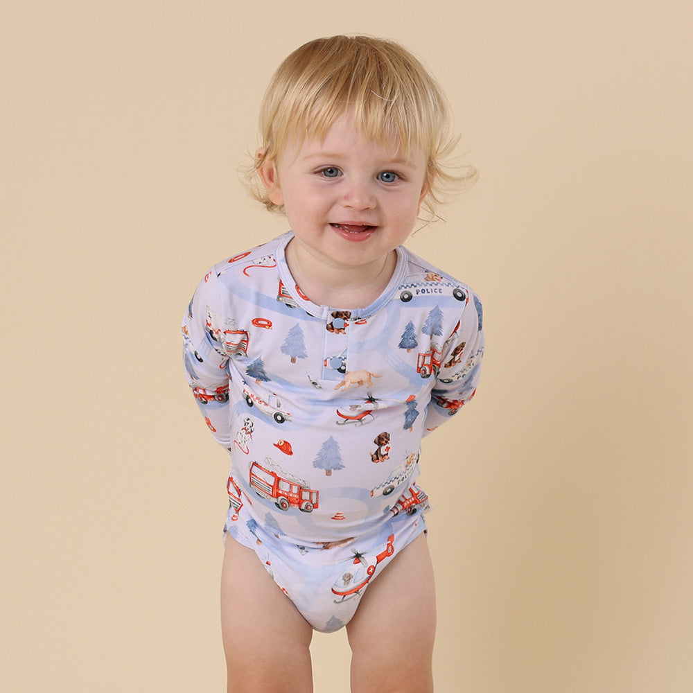 To The Rescue Long Sleeve Organic Bodysuit - View 12