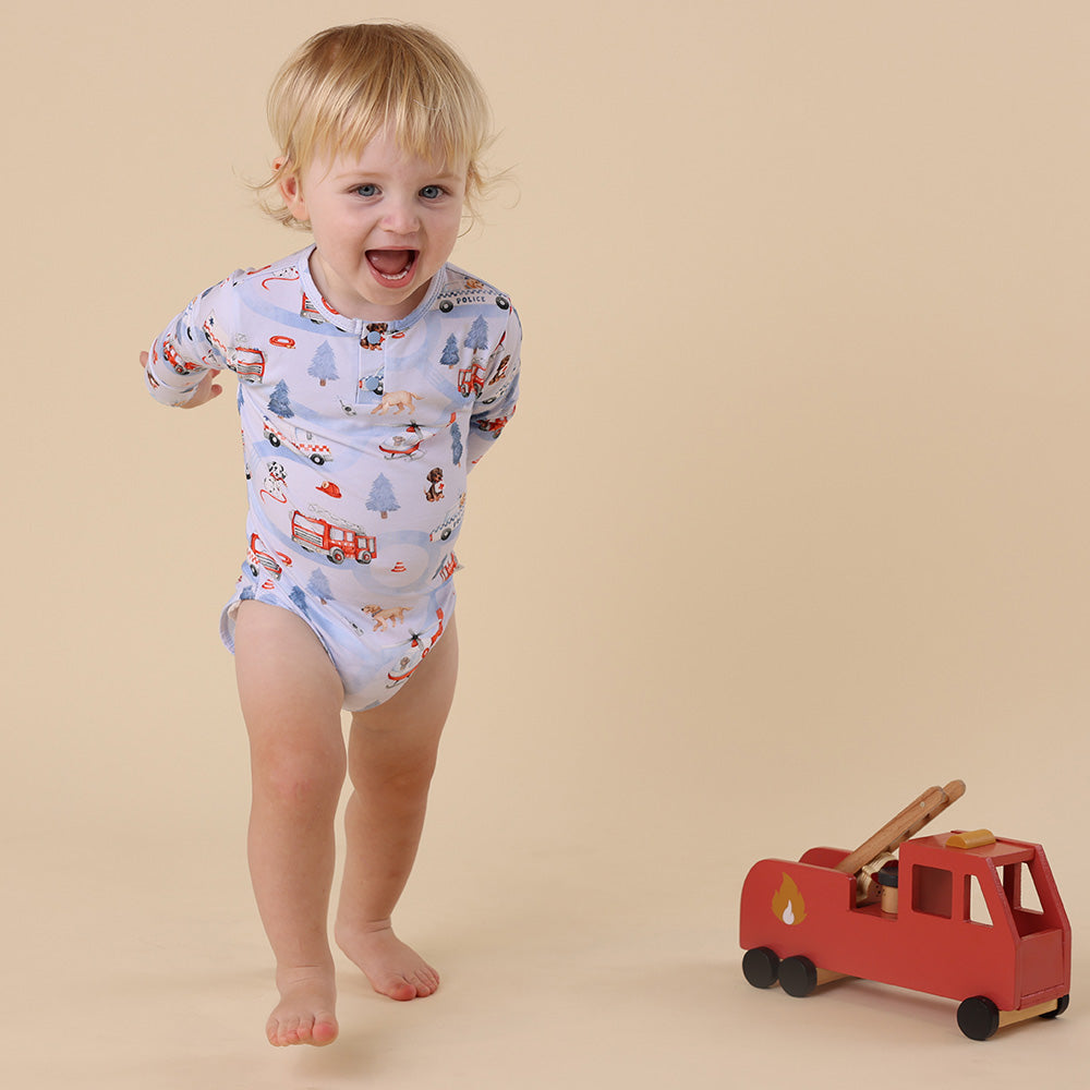 To The Rescue Long Sleeve Organic Bodysuit - View 13