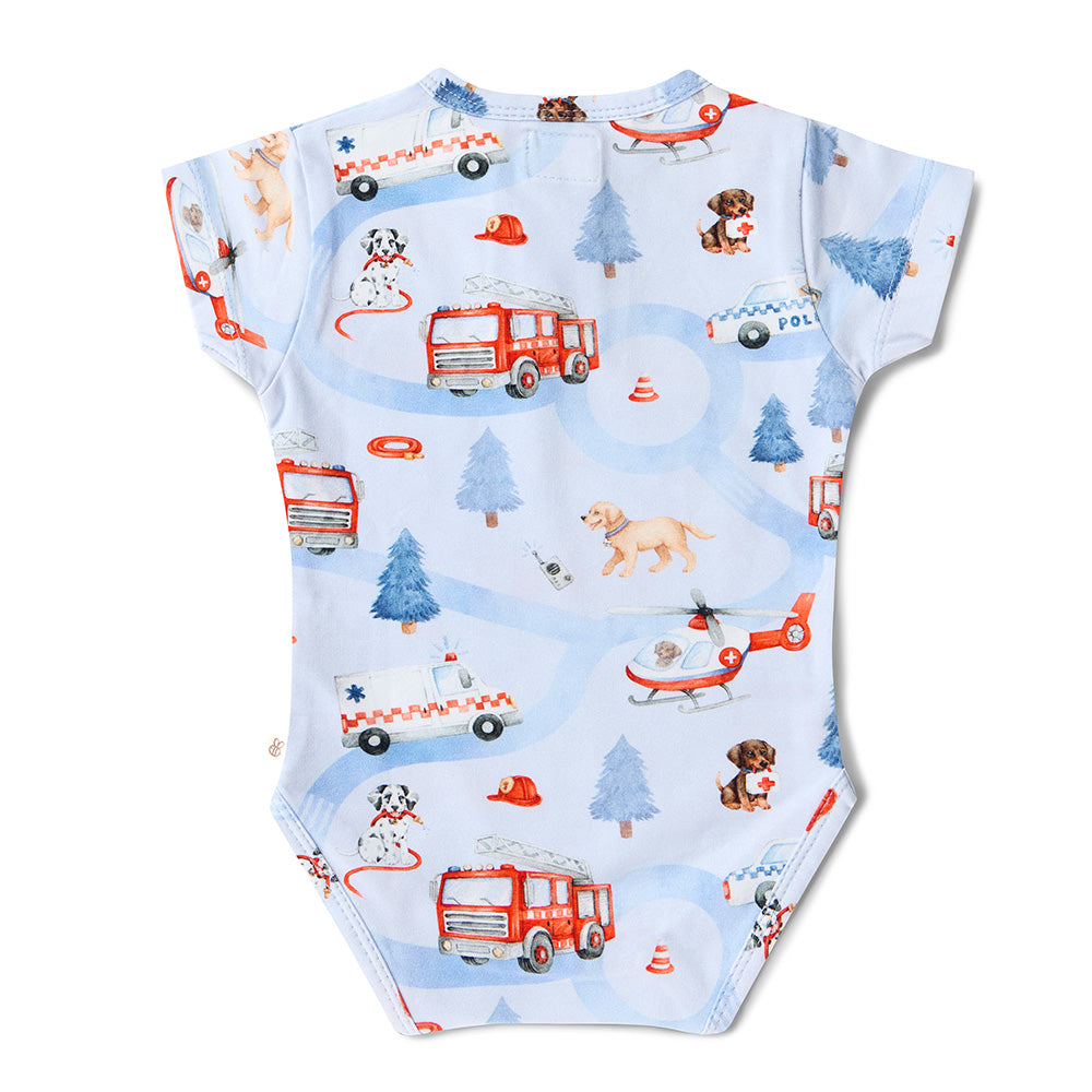 To The Rescue Short Sleeve Organic Bodysuit - View 15