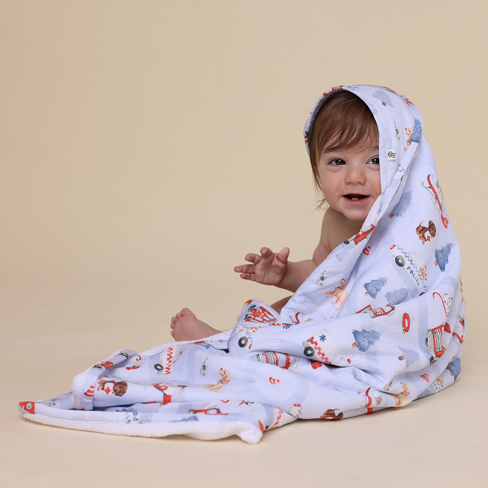 To The Rescue Organic Hooded Baby Towel - View 3