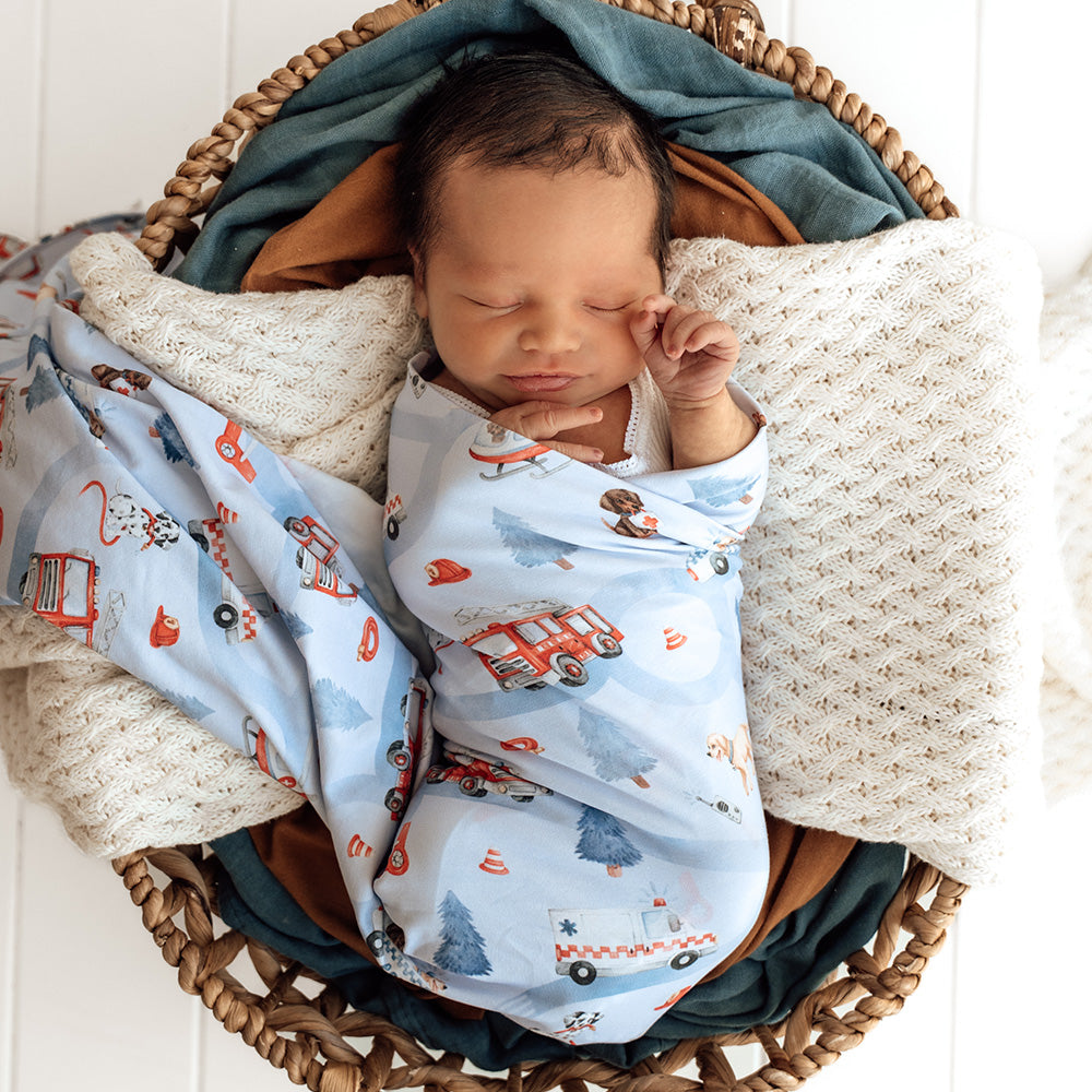 To The Rescue Organic Jersey Wrap & Beanie Set - View 6