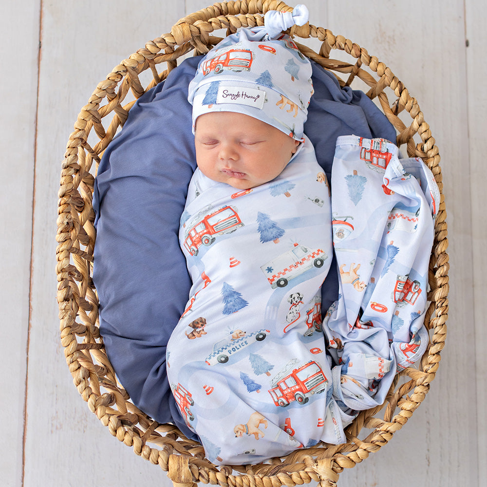 To The Rescue Organic Jersey Wrap & Beanie Set - View 3