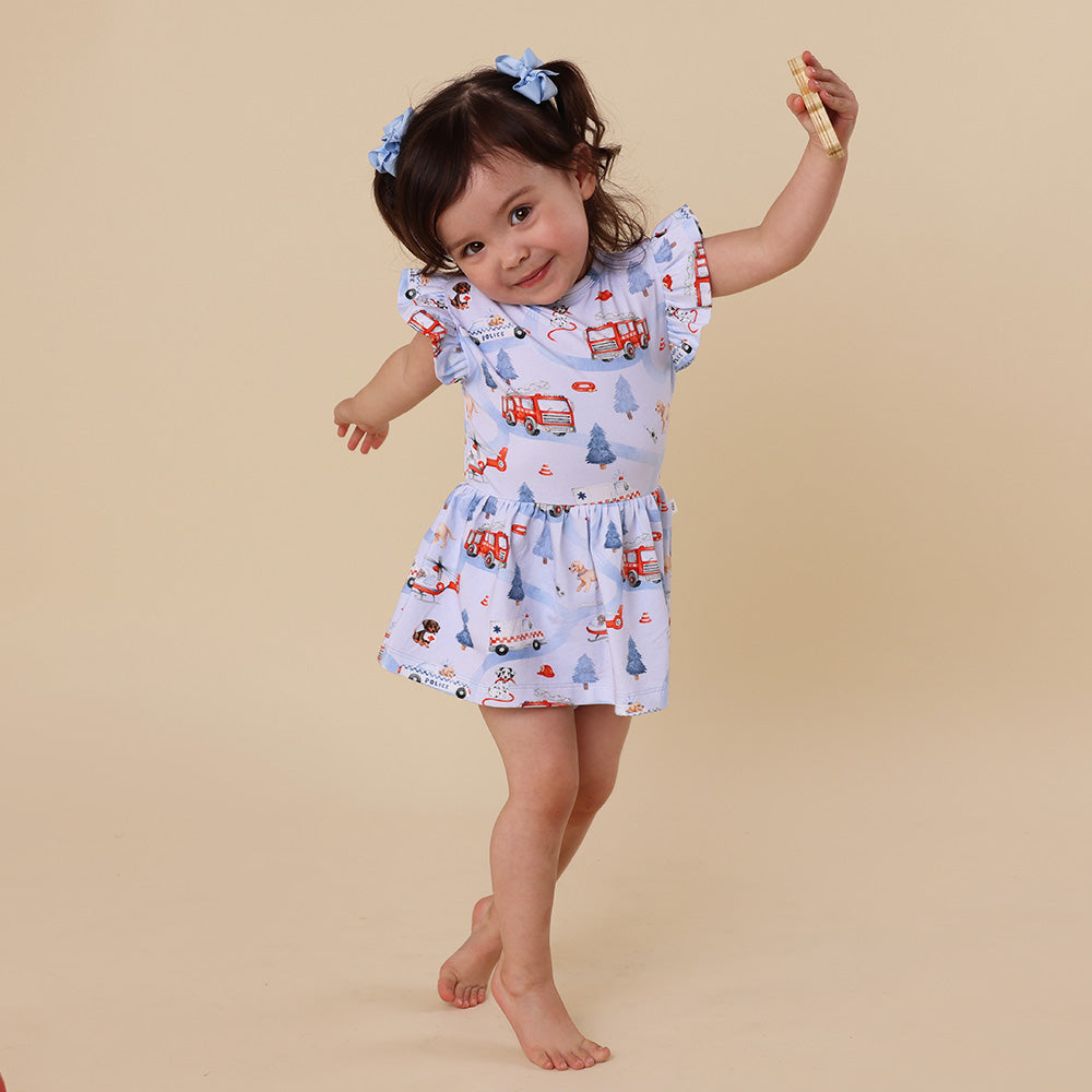 To The Rescue Short Sleeve Organic Dress - View 3