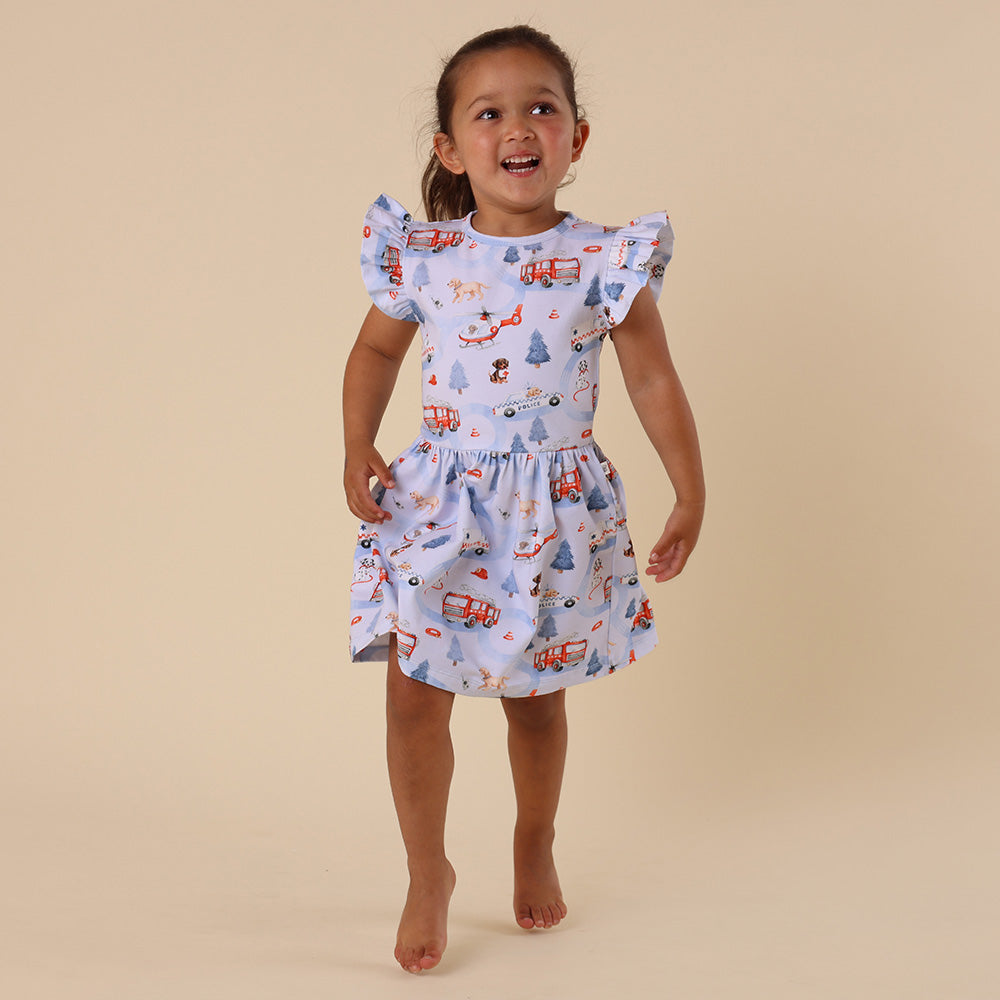 To The Rescue Short Sleeve Organic Dress - View 14