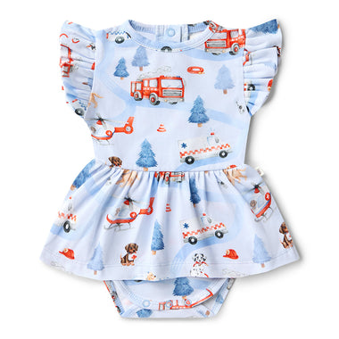 To The Rescue Short Sleeve Organic Dress | Snuggle Hunny