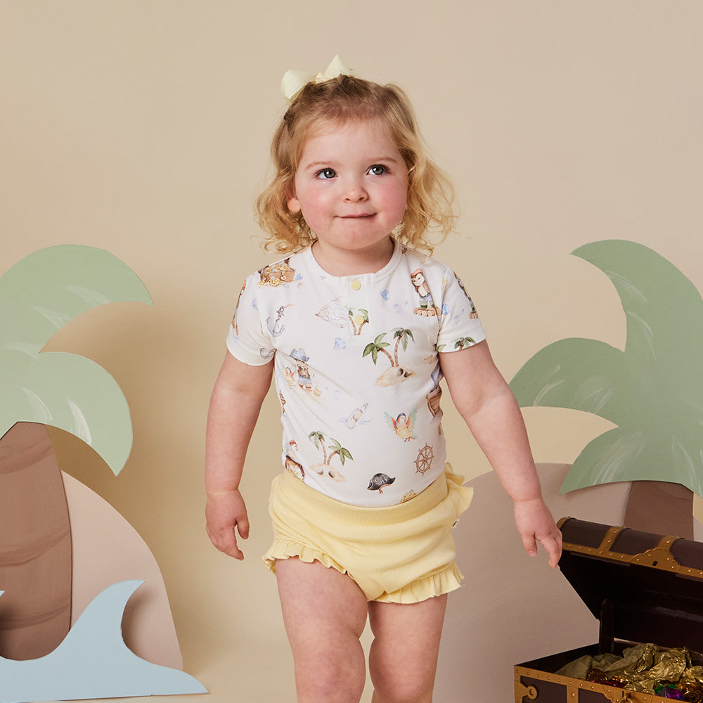 Treasure Island Short Sleeve Organic Bodysuit - View 11